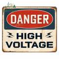 EARLFAMILY 13cm x 10.9cm for Danger High Voltage Sticker Poster Funny Car Stickers Fashion Motorcycle Car Bumper Window Decals