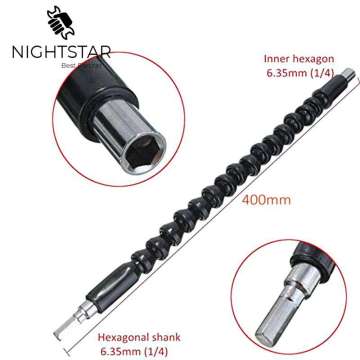400mm Flexible Shaft Bit Magnetic Screwdriver Extension Drill Bit Holder Connect Link for Electronic Drill 1/4
