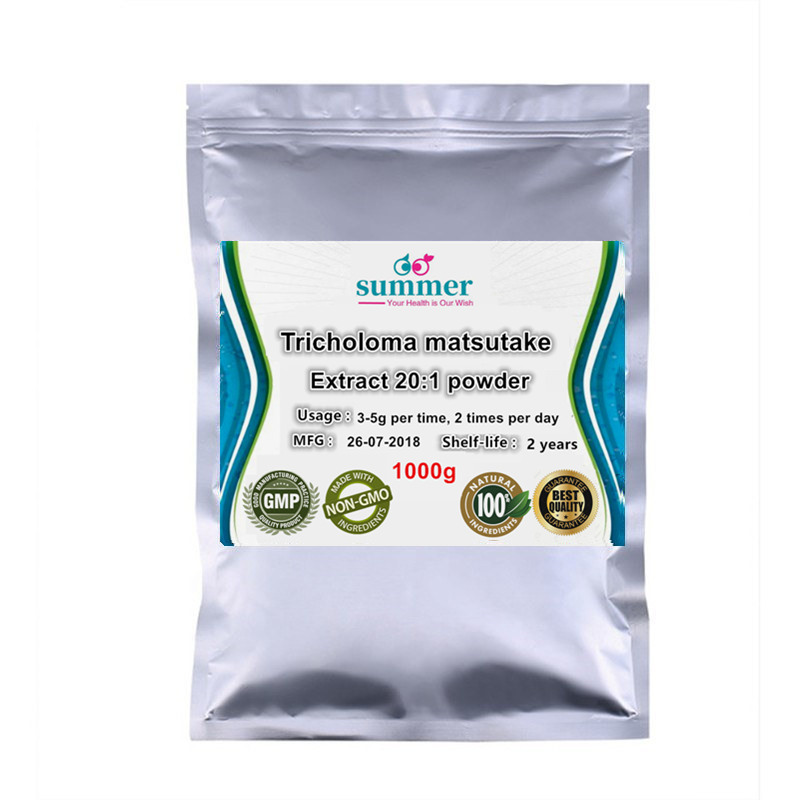 100-1000g Pure Tricholoma matsutake extract 20:1 powder,Matsutake powder for anti-cancer effect,reducing sugar