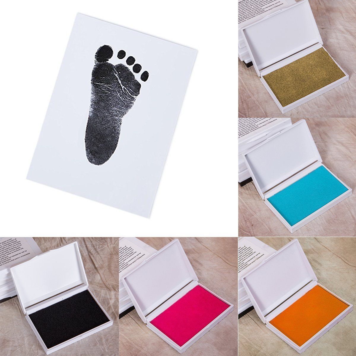 Baby Safe Print Ink Pad Hand Footprint Makers Footprint Handprint Kit Keepsake Maker Memories DIY