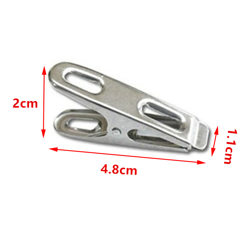 20pcs Clothes Pegs Stainless Steel Metal Clips For Coat Pants Laundry Drying Hanger Rack Washing Towel Holder Hanger