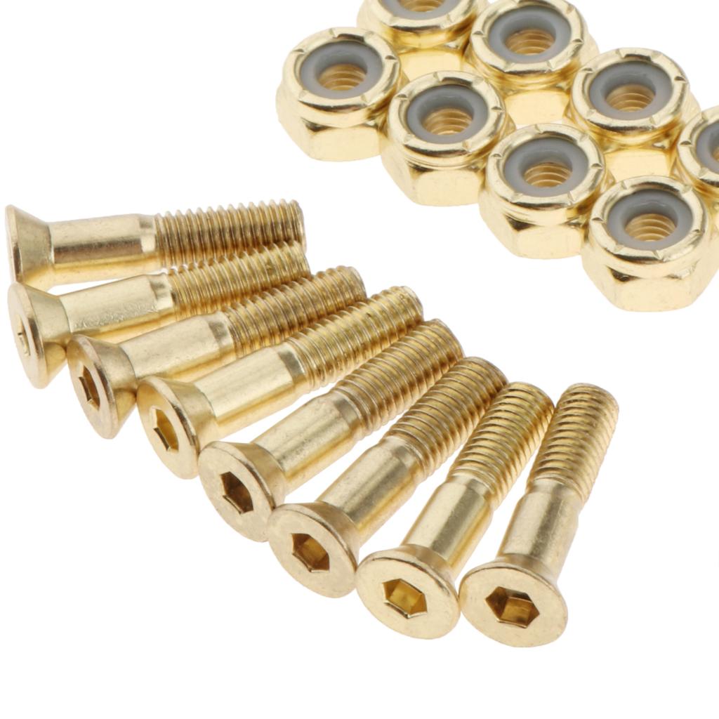 Skateboard Longboard Hardware Screws Mounting Bolts & Nuts Set for Cruiser Fish Skateboard Replacement Accessories
