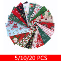 5/10pcs 20x25cm Christmas Series Cotton Fabric Printed Cloth Sewing Fabrics for Patchwork Needlework DIY Handmade Accessories