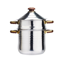 Stainless steel soup pot with steamer pot
