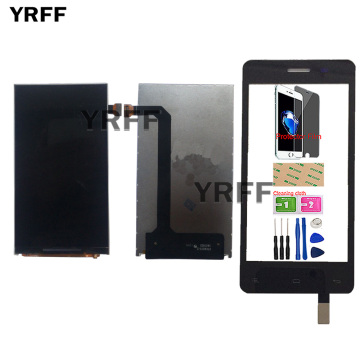 4.5'' Mobile Phone LCD Display For Fly IQ4403 Lcd Display + Touch Screen Digitizer Sensor Panel Front Glass Tools Protector Film