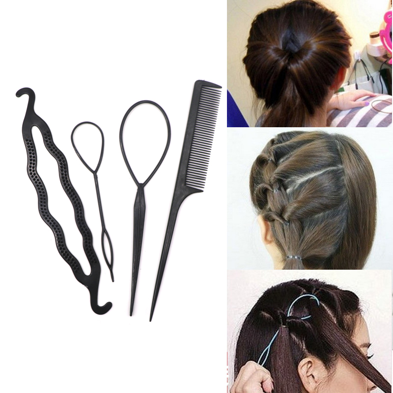DIY Hair Braiding Tools Donut Hair Maker Hair Styling Tools Twist Hairclip Disk Pull Hairpins Women Hair Accessories Multi Style