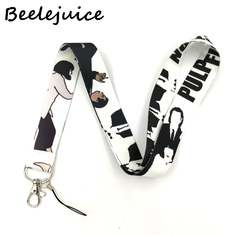 Pulp fiction Neck Strap Lanyard keychain Mobile Phone Strap ID Badge Holder Rope Key Chain Keyrings cosplay Accessories Gift