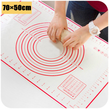 Silicone Cake Mat Non Stick Baking Mat Fondant Mat Dough Rolling Mat Rolling Pins Pastry Boards High Quality 70*50cm