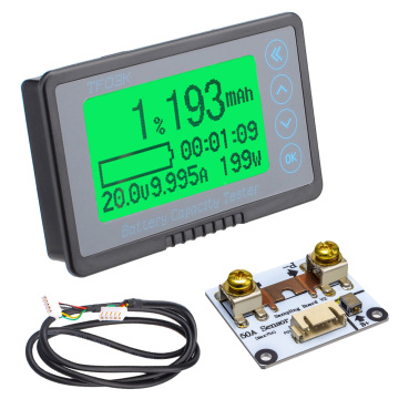 TF03K DC10~120V 50A/100A/350A/500A Battery Capacity Tester Voltage Current Display Coulomb Counter wiht 1m