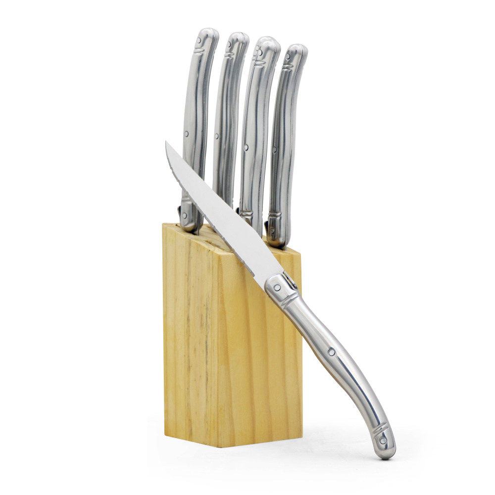 7pcs Stainless Steel Steak Knife Set Laguiole Dinnerware Restaurant Bar Kitchen Tableware Set Cutlery Dinner Knives