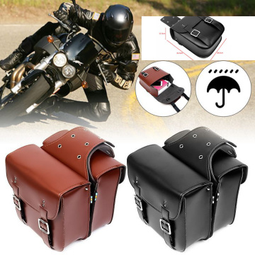 Motorbike Side Tool Bag out door Luggage For Sportster XL 883 1200 Motorcycle Saddle Bags Pu Leather Waterproof Motorcycle bag