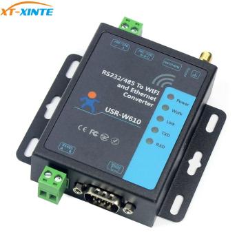 RS232 RS485 Serial to WiFi and Ethernet Converter USR-W610 Bi-directional Transmission Support Modbus VS USR-WIFI232-610 V2