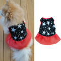 Spring/Summer Chihuahua Puppy Stars Printed Vest Party Dress Pet Dog Cotton Blend Cozy Apparel Clothes Hot Fashion