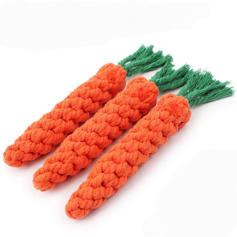2019 New Pet Supply High Quality Pet Dog Toy Carrot Shape Rope Puppy Chew Toys Teath Cleaning Outdoor Fun Training 22cm