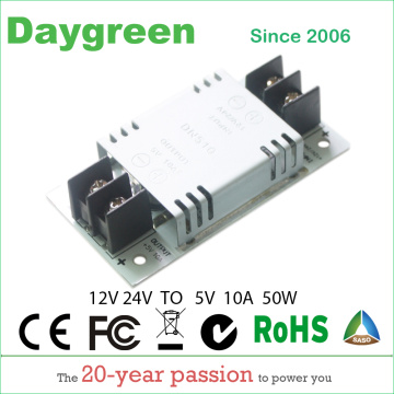 Factory Price 12V to 5V 10A 24V to 5V 10A 50W DC DC Converter Regulator Car Buck Reducer Daygreen 12V 24V to 5V 10AMP