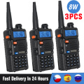 3/4 Units 8W Baofeng UV-5R Walkie Talkie UV5R Dual Band FM Transceiver UV 5R Amateur 10KM Hunting Ham Radio Transmitter Intercom