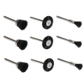 9pcs Plastic Wire Brushes Polishing Wheels 3.2mm Shank Mini Drill Accessories for Dremel Rotary Tool