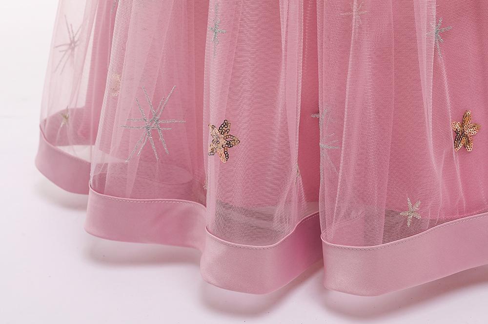 New Princess dress of Girl Kids embroidery Dress Flower Girl Toddler Elegant Dress Vestido Infantil Formal Party Dress Gold