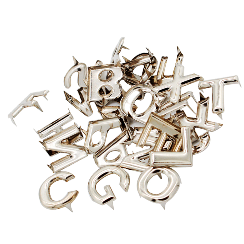 26 Pack Garment Rivet, English Letters A-Z Alloy Sewing Alphabets Claw Rivet for Clothes/Shoes and DIY Crafts Handmade Project