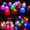 1 PC Multicolor Creative LED Candle Multicolor Lamp Simulation Color Flame Tea Light Home Wedding Birthday Party Decoration