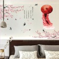 Chinese Style Beauty Wall Stickers For Bedroom Home Decoration Sofa Background Plane Pastrol Mural Door Diy Wallposters Sale