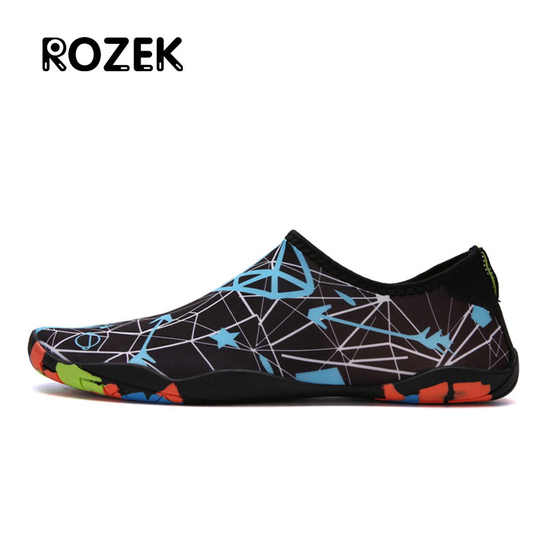 ROZEK 2021 Summer Men Water Shoes Barefoot Beach Sneakers Breathable Surfing Shoes Outdoor Swimming Diving Men Sport Shoes