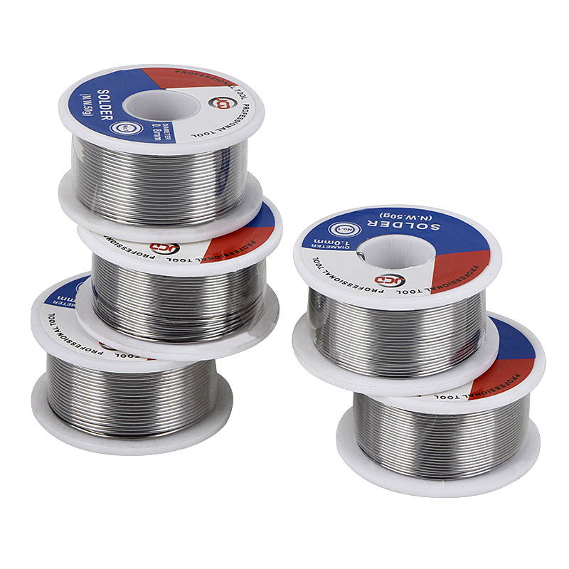 JCD soldering Tin wire lead free 50g 0.6mm 0.8mm 1.0mm 1.2mm 1.5mm welding Tin lead Wire Melt Rosin Core Solder roll Flux BGA