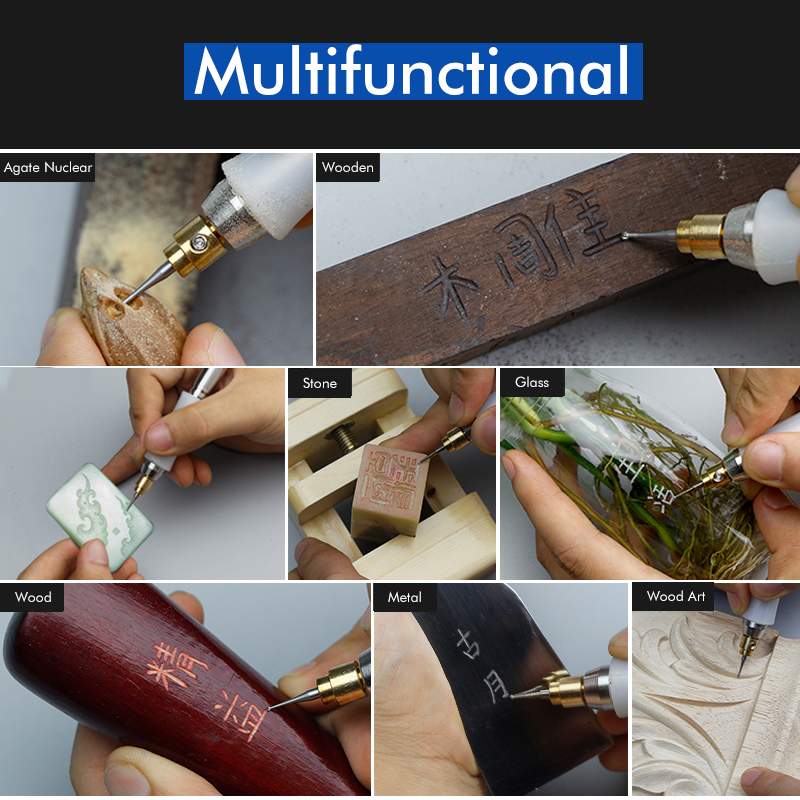 Rechargeable Mini Engraving Pen 60W 32000rpm Electric Grinder Sander Polisher DIY Engraver Carve Tool Power Tool Accessories