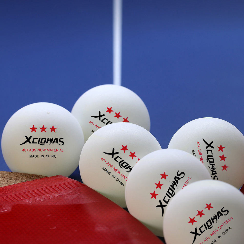 XC LOHAS 10pcs Table Tennis Ball 3 Star 40+mm Diameter 2.8g New Material ABS Plastic Ping Pong Balls for Table Tennis Training