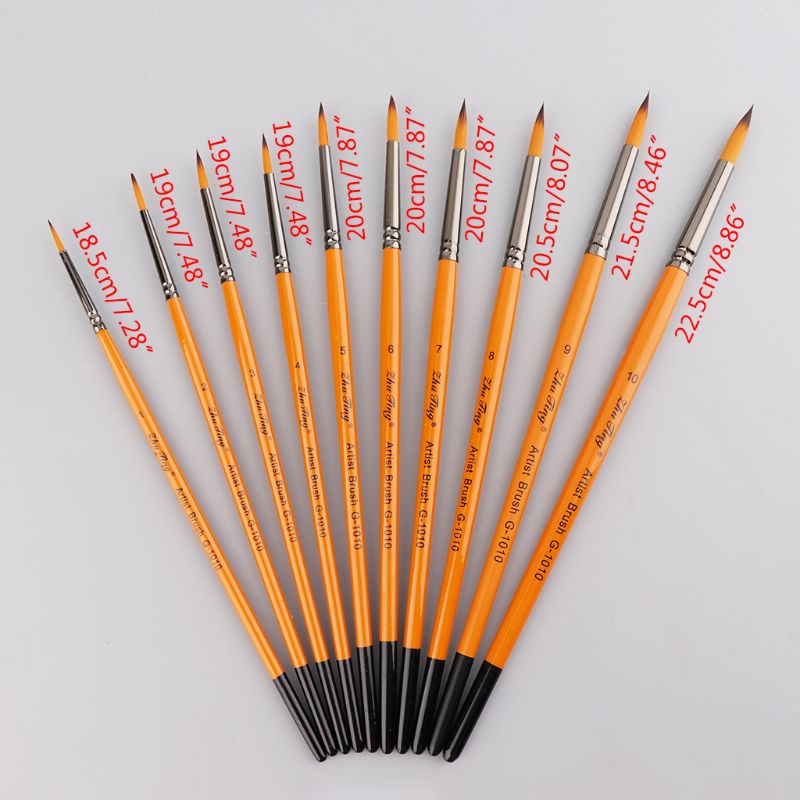 Fine Hand Painted Thin Pen Art Supplies Drawing Point Tip Watercolor Nylon Brush Acrylic Oil Painting Craft