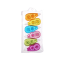 6pcs Mini Correct Correction Tape White Translucent Dispenser Assorted Colors Easy to Use for Working Studying @M23