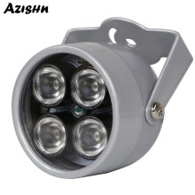 AZISHN IR illuminator Light 850nm 4 array LEDs Infrared Waterproof Night Vision CCTV Fill Light DC 12V For CCTV Security Camera
