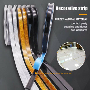 Mildewproof Gap Tape Seam Line Ceramic Tape Self Adhesive Waterproof Tile Wall Floor Crevice Line Sticker Edges Decoration Tape