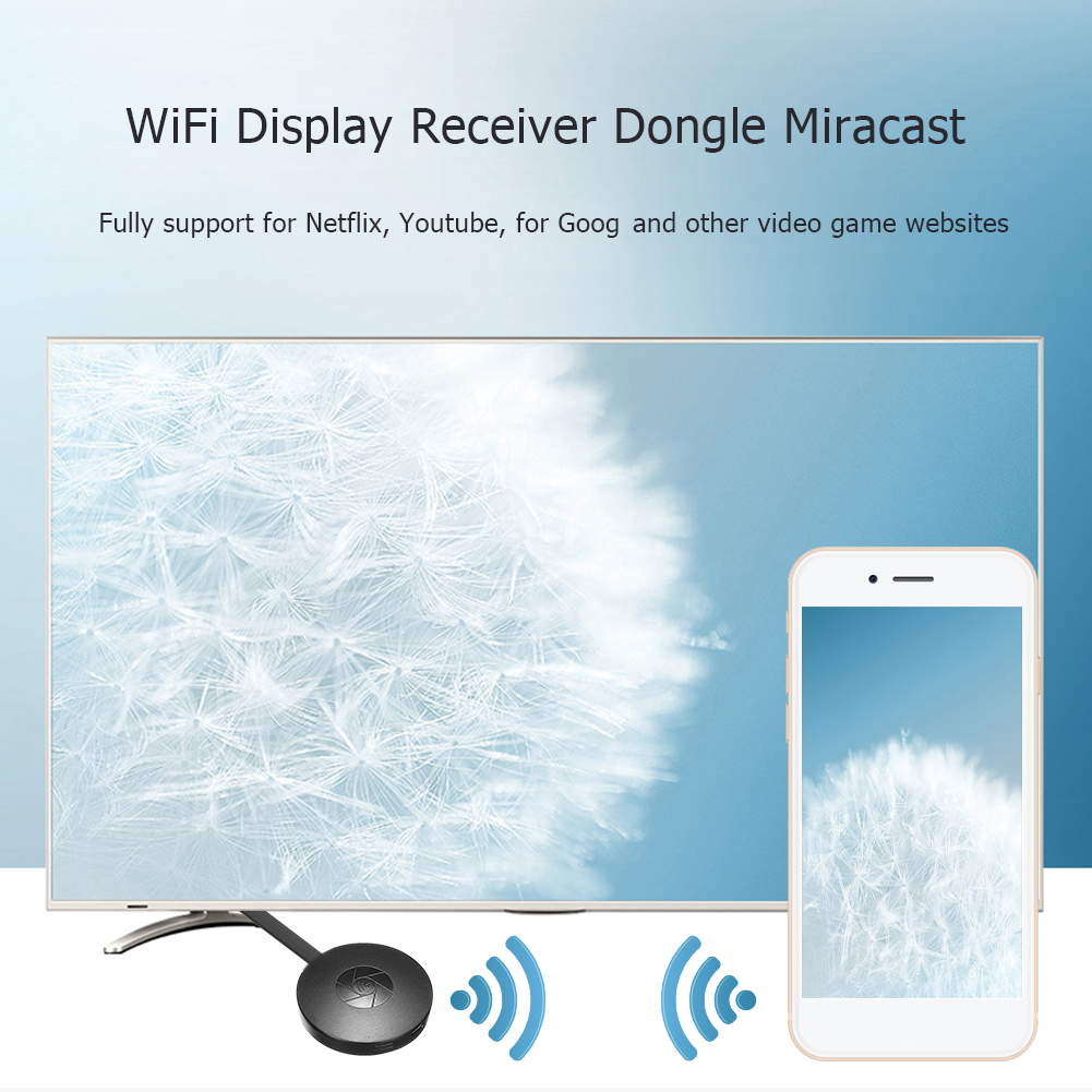Display Dongle Video Adapter Airplay Wireless HDMI-compatible TV Stick for Google Phone MiraScreen 1080P USB WiFi Display Dongle