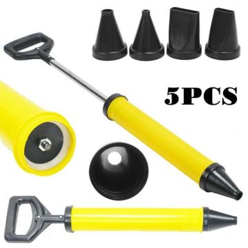1set Caulking Gun Stainless Steel Epoxy Grout Tools Lime Pump Grouting Mortar Sprayer Glue Nozzle Scraper Reusable Caulk Tools