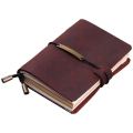 Handmade Traveler's Notebook, Leather Travel Journal Notebook for Men & Women, Perfect for Writing, Gifts, Travelers, 5.2 x 4 In