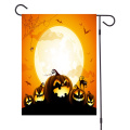 2020 New Halloween Garden Flag Cartoon Pumpkin Ghost Witch Bat Old Castle Print Seasonal Outdoor Hanging Decoration