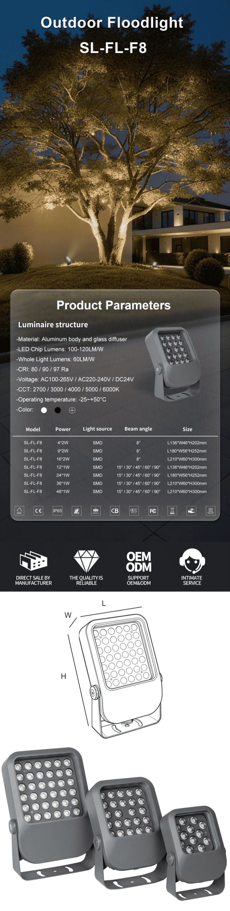 Aluminum Square LED Floodlight