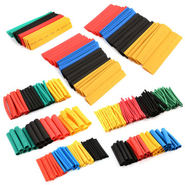 Multi Color 8 Sizes 328Pcs Polyolefin 2:1 Halogen-Free Heat Shrink Tubing Tube Assortment Sleeving Wrap Tubes