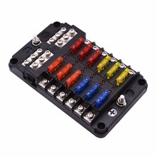 OHANEE 12v 32v Fuse Box Holder Splitter M5 Stud With Led Indicator Light 6 Ways12 Ways Blade For Auto Car Boat Marine Trike