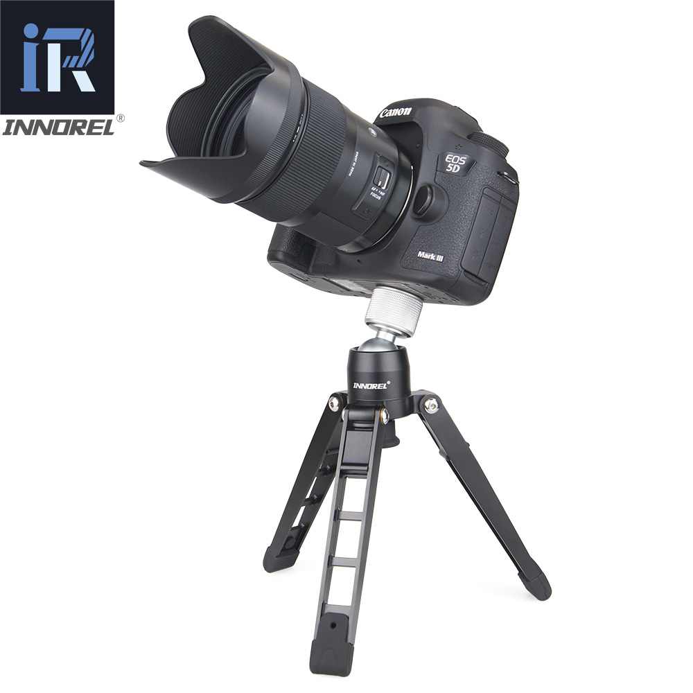 Mini Camera tripod Support for video monopod All metal stand base desktop table tripod with ball head 1/4" 3/8" adapter for DSLR