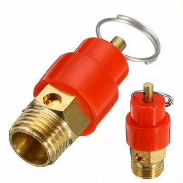 1pc New 1/4'' BSP Safety Valve Brass 120 PSI Air Compressor Safety Relief Valve Pressure Release Regulator