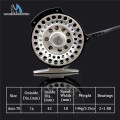 Maximumcatch Automatic Fly Fishing Reel Y4 70 2+1 BB Super Light Aluminum Fly Reel Black/Gold Color
