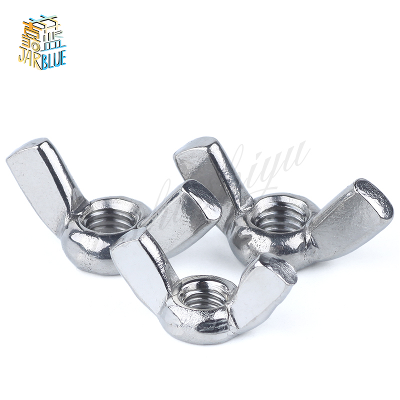10Pcs DIN315 M3 M4 M5 M6 M8 M10 304 Stainless Steel Hand Tighten Nut Butterfly Nuts Wing Nuts