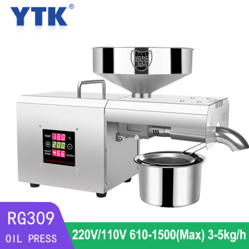 Stainless Steel Oil Press, Automatic Cold Oil Press Household Oil Press, Peanut Flax Seed Olive Oil Extractor