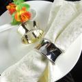 12pcs/lot High quality napkin ring restaurant set napkin buckle gold silver round metal napkin ring towel ring desktop decoratio