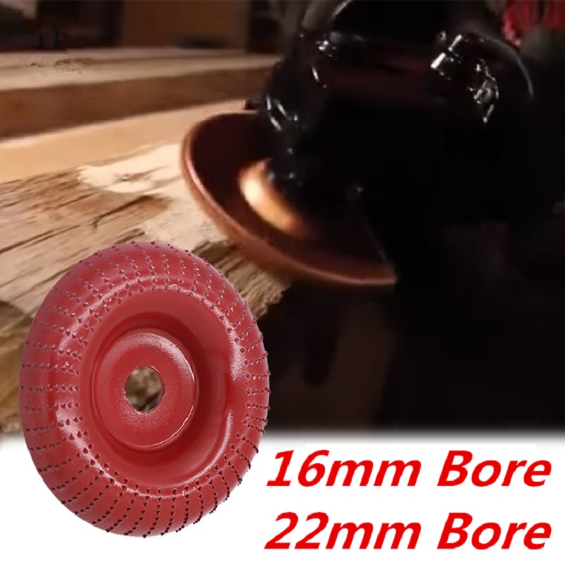 Round Wood Angle Grinding Wheel Abrasive Disc Angle Grinder Carbide Coating 16mm/22mm Bore Shaping Sanding Carving Rotary Tool