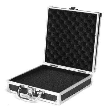 Aluminum tattoo suitcase permanent cosmetic storage box rotating coil tattoo/bolt camera with lock 205x205x65mm