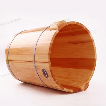 40cm tall cedar foot washing barrel, foot bath barrel, foot bath barrel, foot spa tub, fumigation wooden barrel with lid thicken