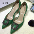 Green 9cm Pumps